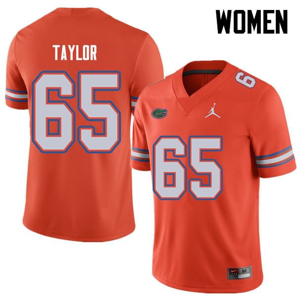 NCAA Florida Gators Jawaan Taylor Women's #65 Jordan Brand Orange Stitched Authentic College Football Jersey EAY7564KT